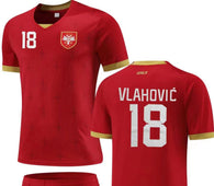 Football Jersey Serbia home  VLAHOVIC #18 22/23 ( Serbian jersey / soccer shirt / country jerseys  / football shirt / Serbia shirt / country shirt)