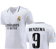 Football Jersey Real Madrid fc Home 2022-2023  Benzema #number 9 ( soccer shirt / black shirt / soccer jersey / gift / specials / shirt and shorts )