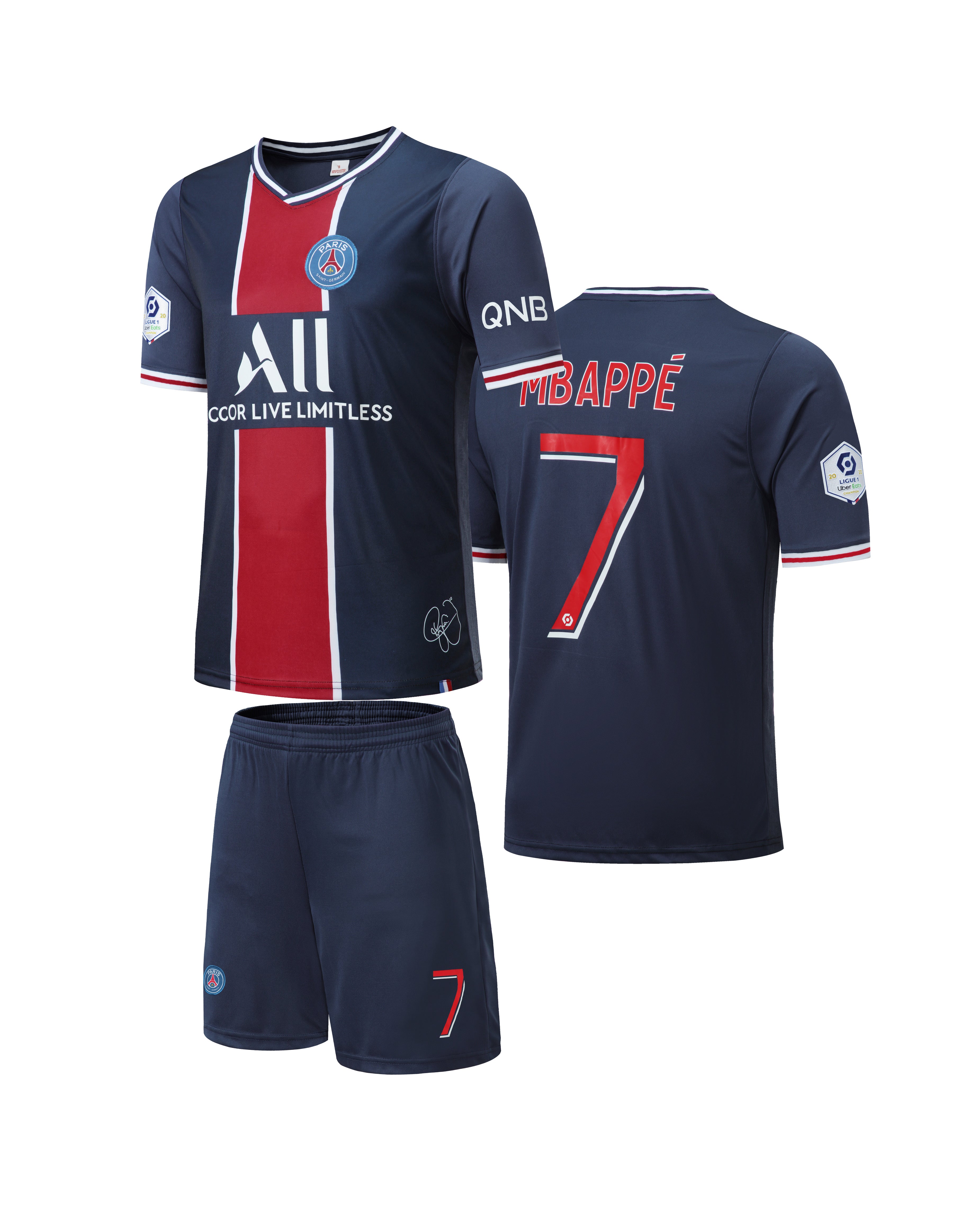 Football Jersey Paris saint Germain home Mbappe number#7 20-21 (Psg je