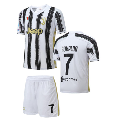 football Jersey Juventus home Ronaldo 2020-2021 set ( Juva jersey  / football  sets / club kit / soccer kit / football kit / Ronaldo set)