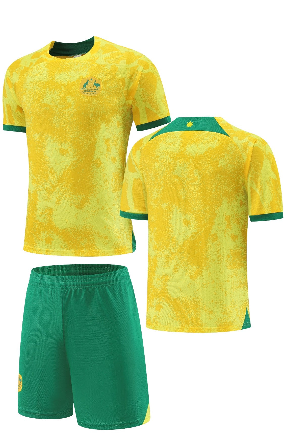 Football Jersey set Australia  home 22/23 no name ( Australia blank  shirt / soccer shirt / country shirt / football shirt  / Socceroo shirt )