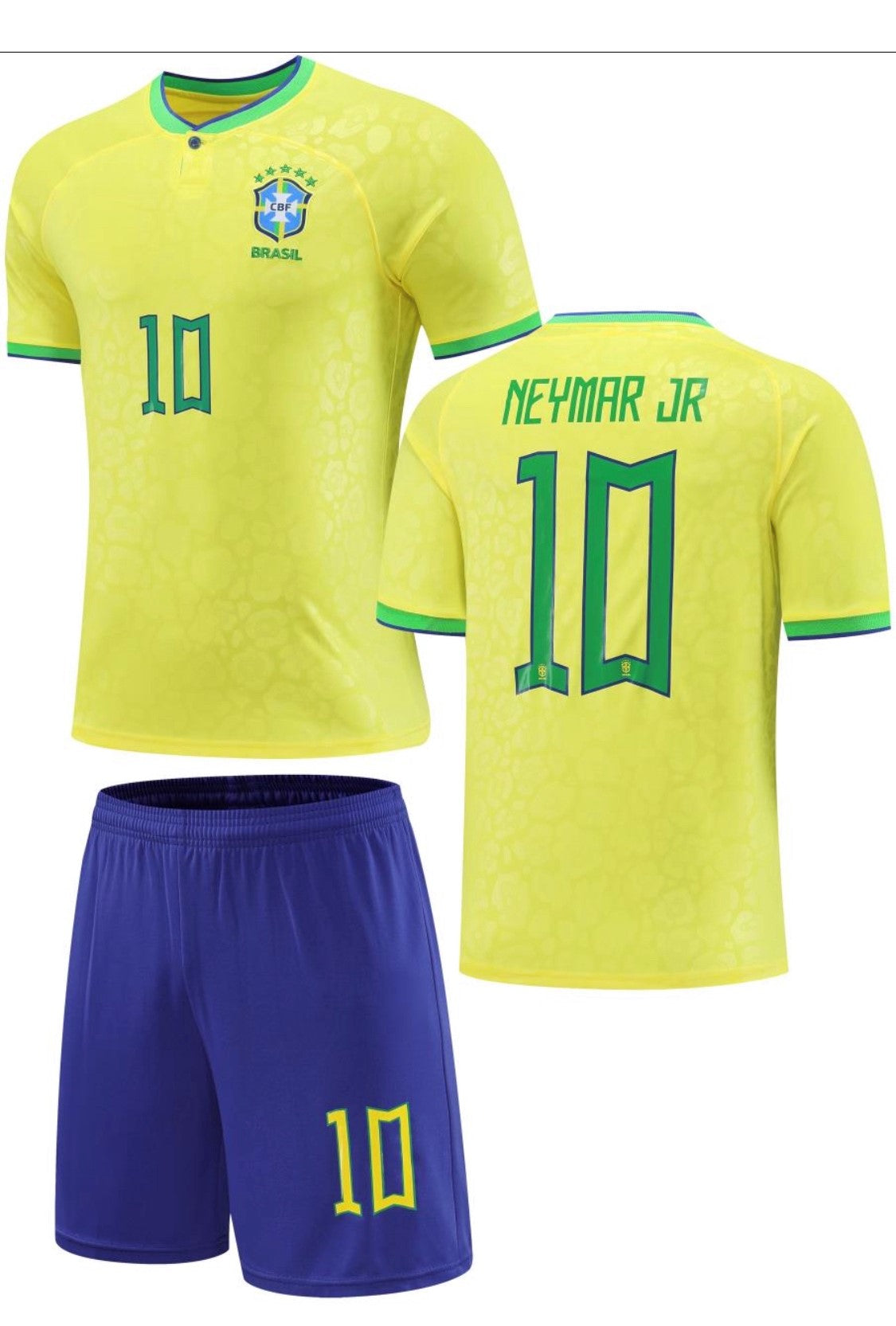 Football Jersey 22/23 Brasil Neymar jr home set #number10 (Brazil jersey / Harmony day / Brasil shirt / Brasil jersey )