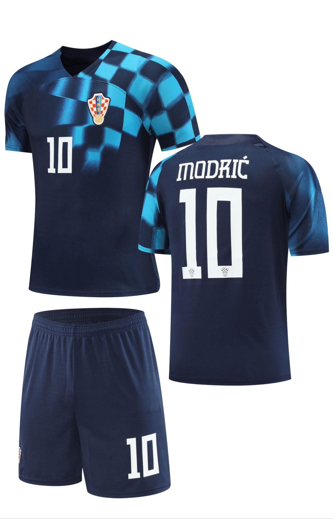Football Jersey  Croatia away Modric 22/23  number#10 (soccer shirt and shorts / Harmony day / Madric shirt / specials / Croatian shirt / Croatia black jersey)