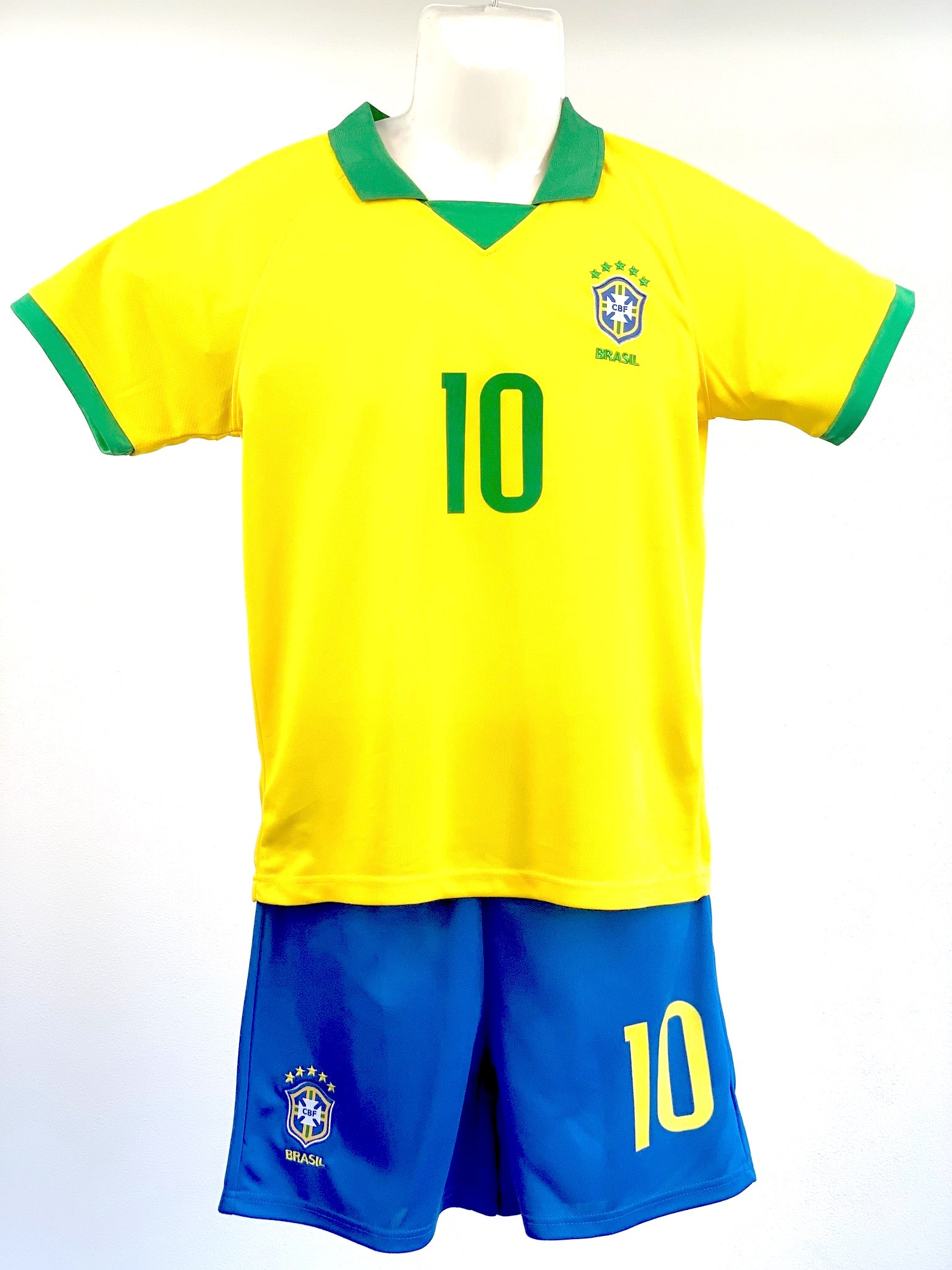 Football Jersey Brasil Neymar jr home set #number10 (Brazil jersey / Brasil shirt / Brasil jersey / country football jerseys)