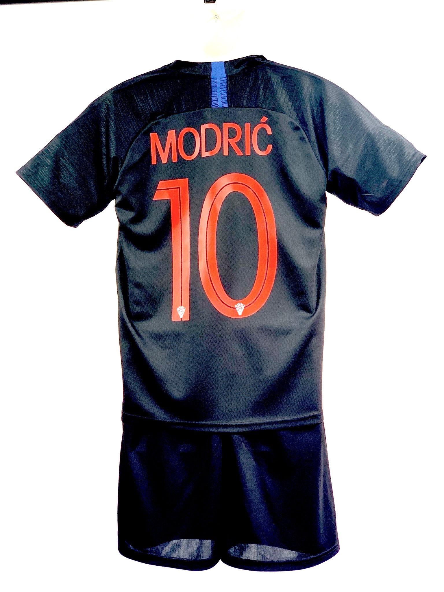 Football Jersey  Croatia away Modric number#10 (soccer shirt / Harmony day / country shirt / Madrid shirt / specials Croatian shirt / Croatia black jersey)