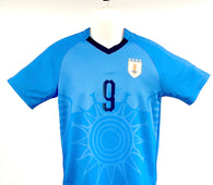 Football Jersey set Uruguay home Suarez number#9 ( soccer shirt / country jersey / football shirt / Uruguayan jersey / Uruguayan shirt / Suarez shirt)
