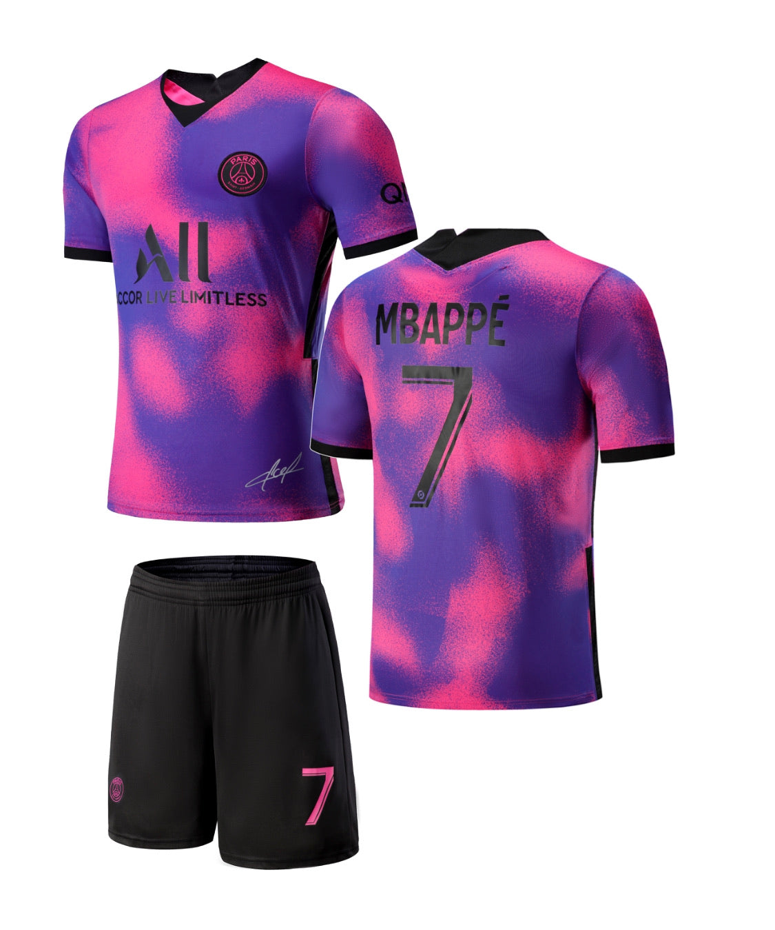 Football Jersey Paris saint Germain 4th jersey Mbappe number#7 20-21 (Psg jersey / specials/ Harmony day / shirt / soccer)