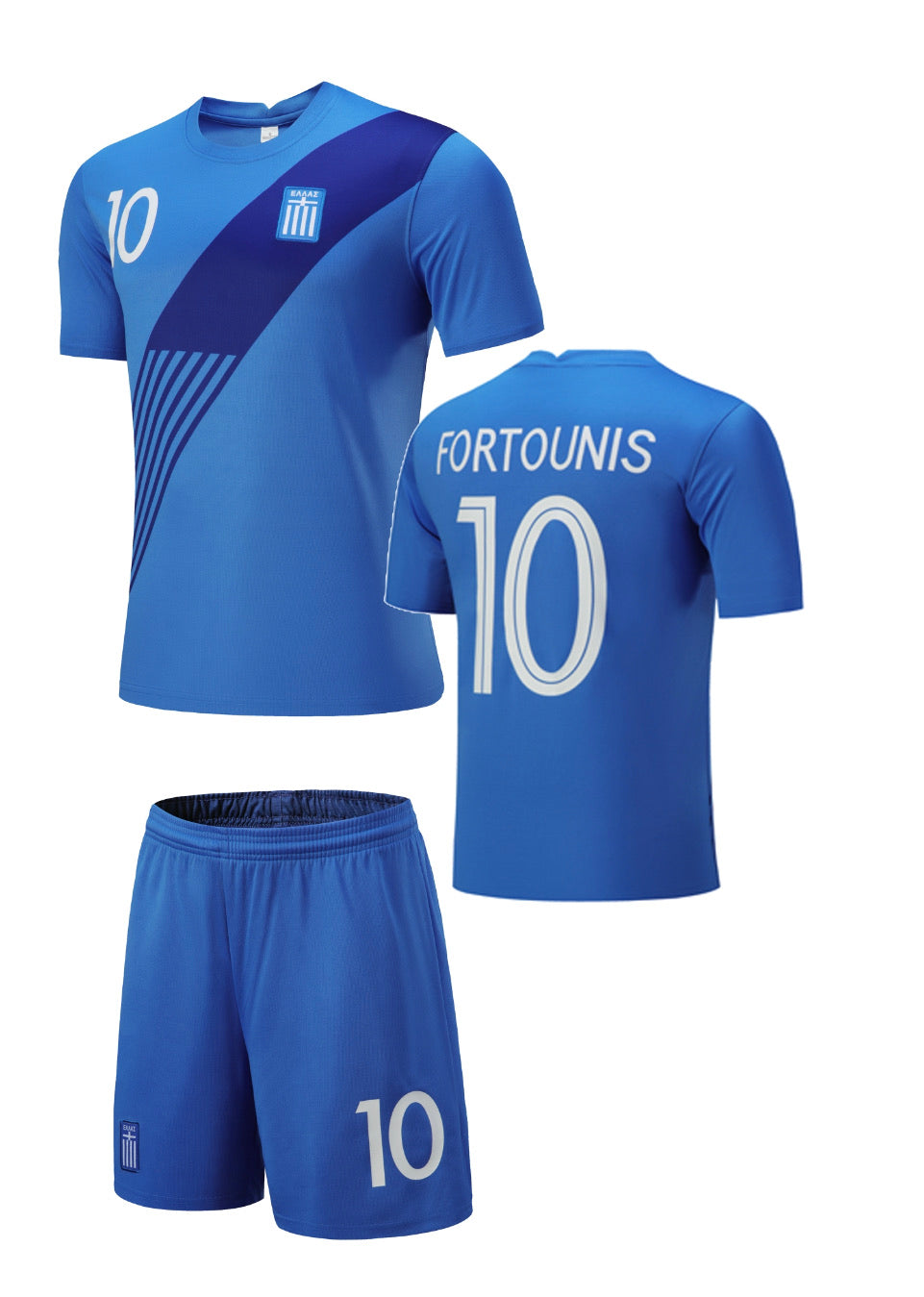 Football Jersey Greece Fortounis 2021 number#10 (Hellas shirt / Greece shirt / Greece away / Harmony day / country shirt / greek jersey / Greek shirt)