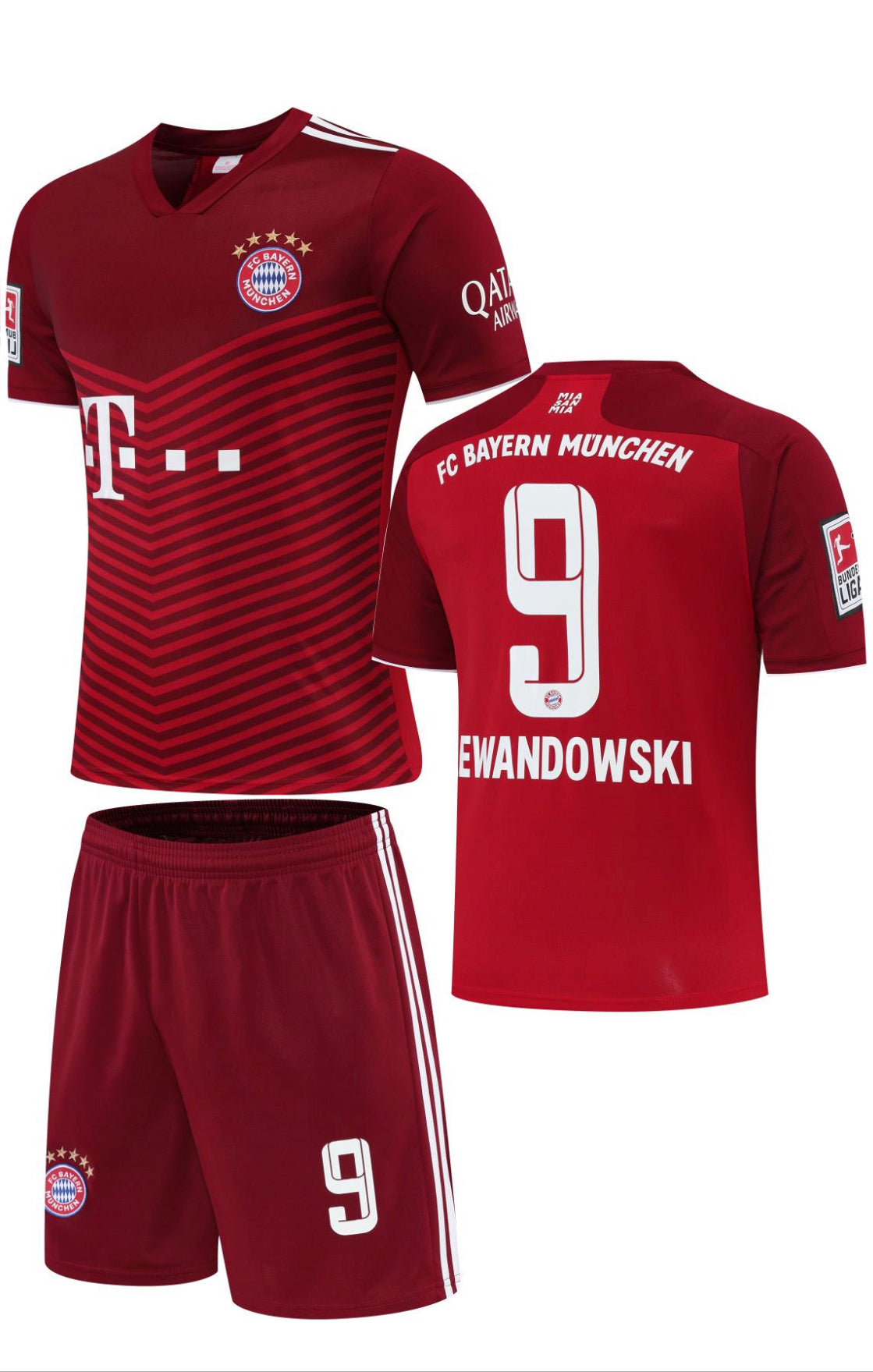 football Jersey Bayern Munich home Lewandowski #9 2021-2022 set ( jersey  / football  sets / club kit / soccer / specials / football kit )