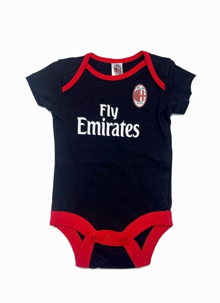 Baby football jumpsuit AC Milan (soccer / newborn baby / baby clothing / baby set / newborn clothing / baby boy clothing / baby girl clothing )
