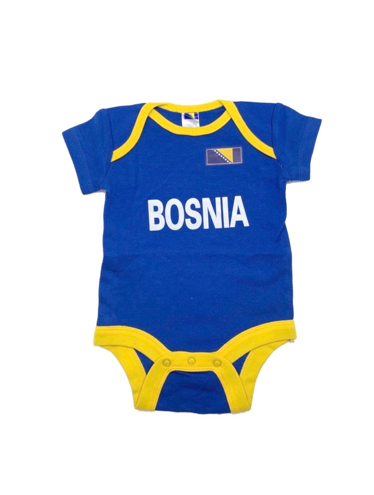 Baby football jumpsuit Bosnia (soccer / newborn baby / baby clothing / baby set / newborn clothing / baby boy clothing / baby girl clothing)