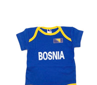 Baby football jumpsuit Bosnia (soccer / newborn baby / baby clothing / baby set / newborn clothing / baby boy clothing / baby girl clothing)