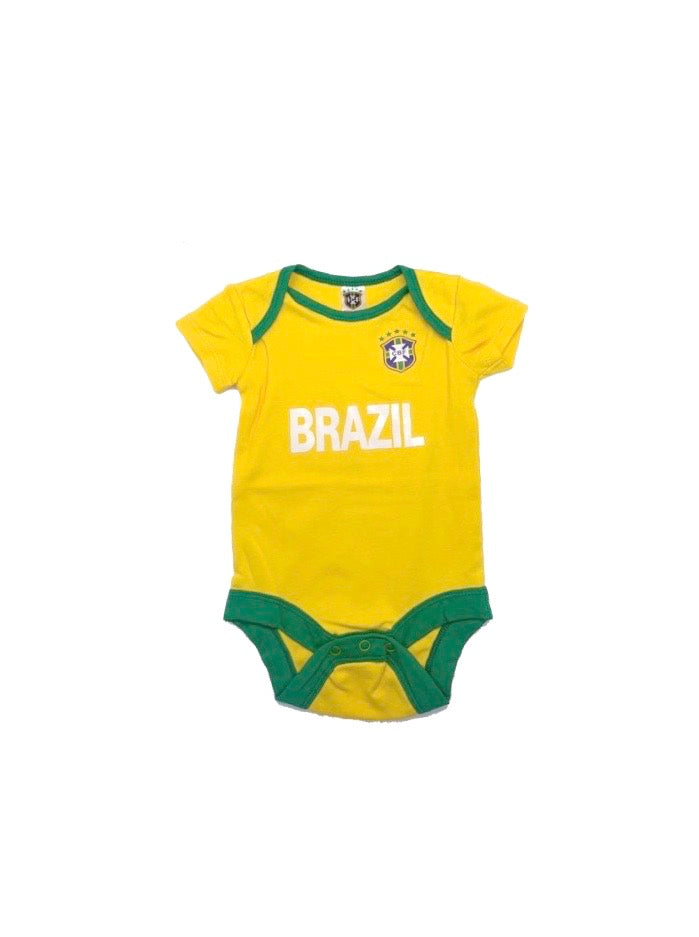 Baby football jumpsuit Brazil  (soccer / newborn baby / baby clothing / baby set / newborn clothing / baby boy clothing / baby girl clothing / Brasil)