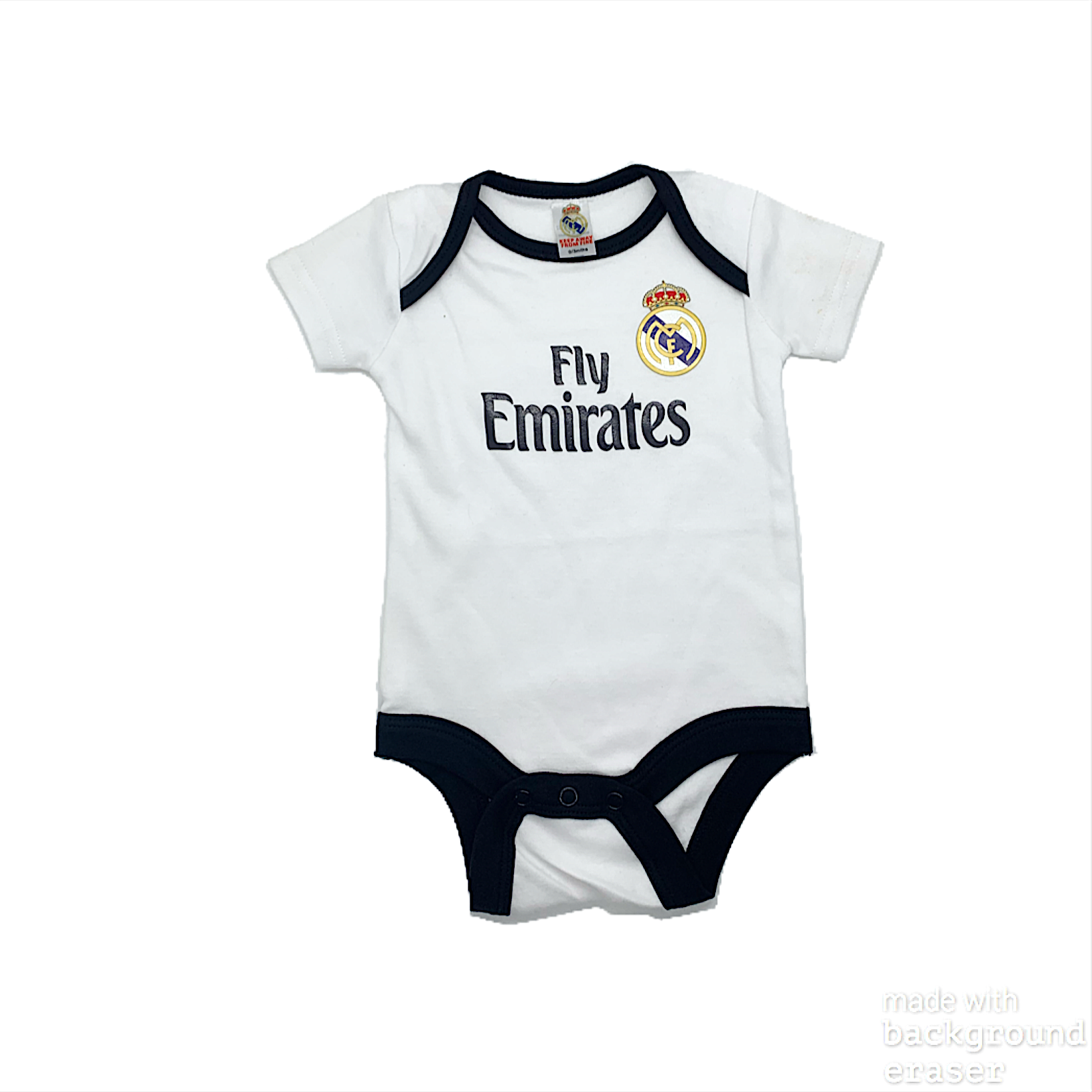 Baby football jumpsuit Real madrid (soccer / newborn baby / baby clothing / baby set / newborn clothing / baby boy clothing / baby girl clothing)