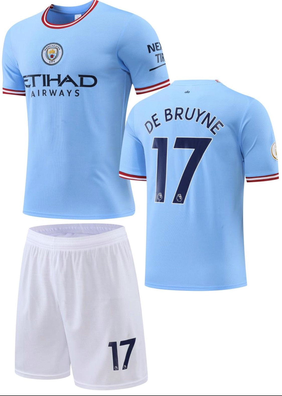 Football jersey Manchester City DEBRUYNE #17 home 2022-2023 ( jersey and shorts /specials)