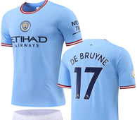 Football jersey Manchester City DEBRUYNE #17 home 2022-2023 ( jersey and shorts /specials)