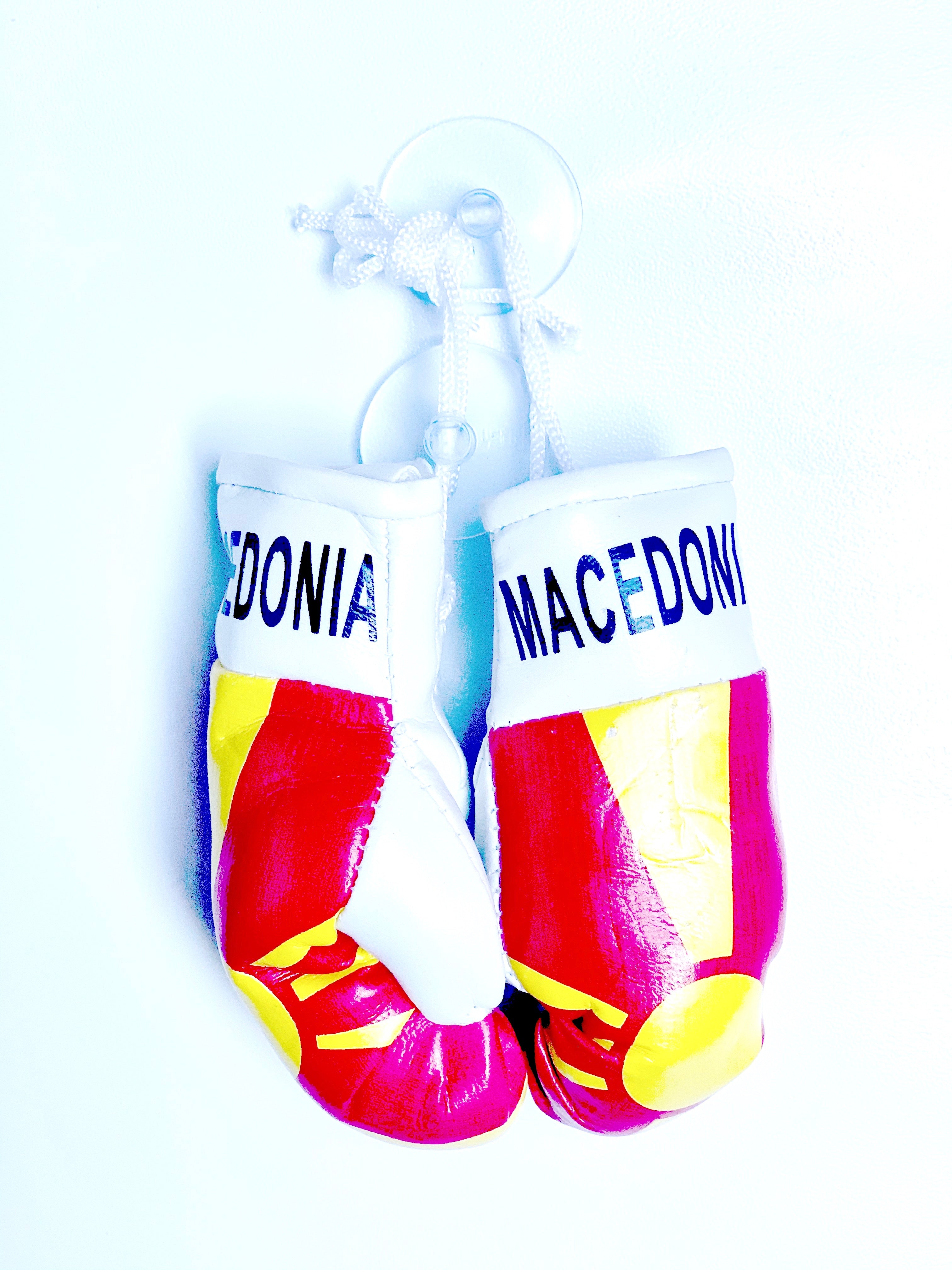 mini boxing gloves Macedonia ( Macedonian /  country gloves / boxing gloves / gifts / hanging gloves / car gloves )