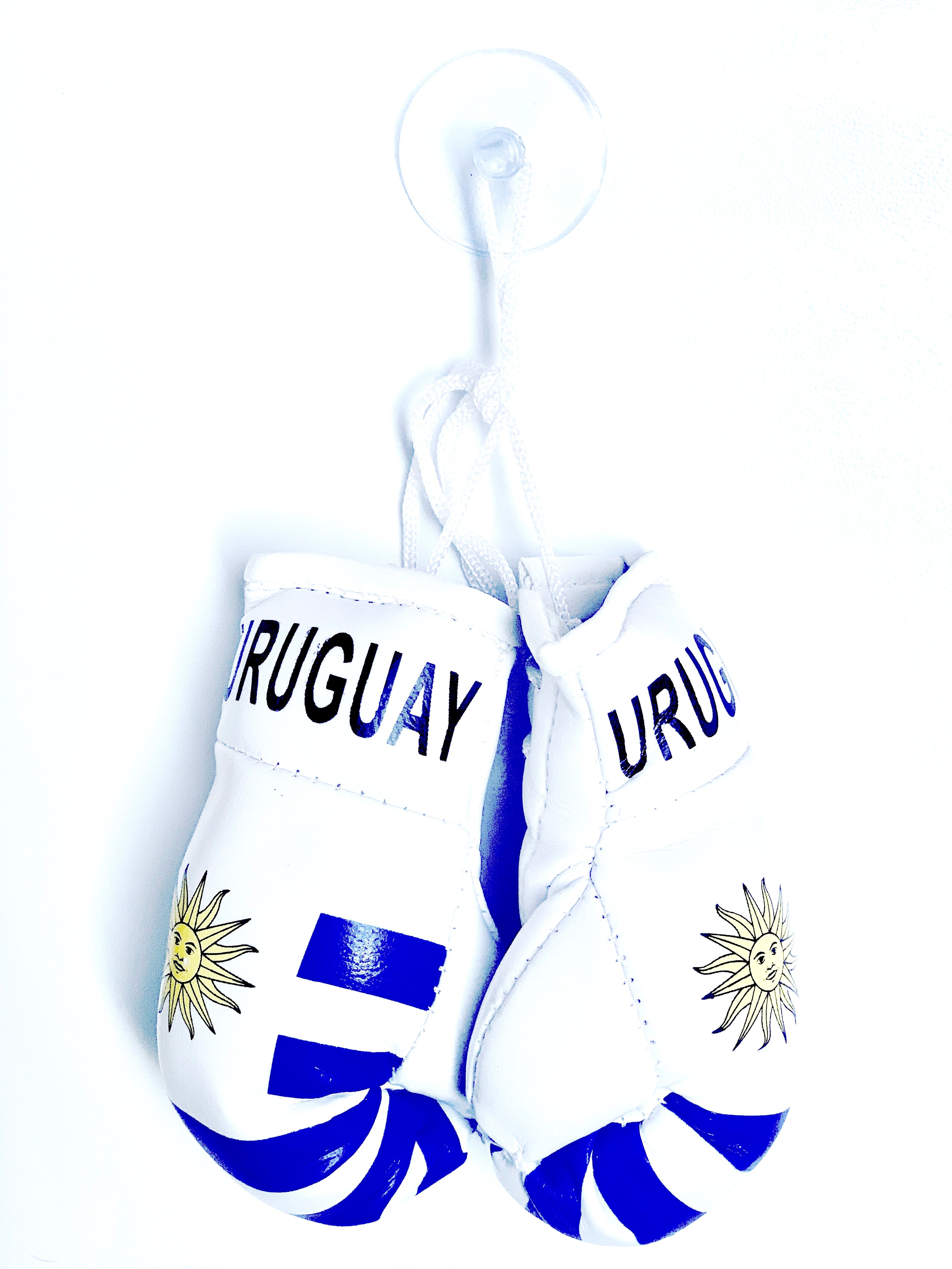 mini boxing gloves Uruguay ( Uruguayan country gloves / boxing gloves / gifts / hanging gloves / car gloves )