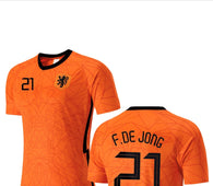 Football jersey Netherlands Home Frenkie de Jong 2021 number#21 ( shirt / Holland / harmony day / outfit / soccer )