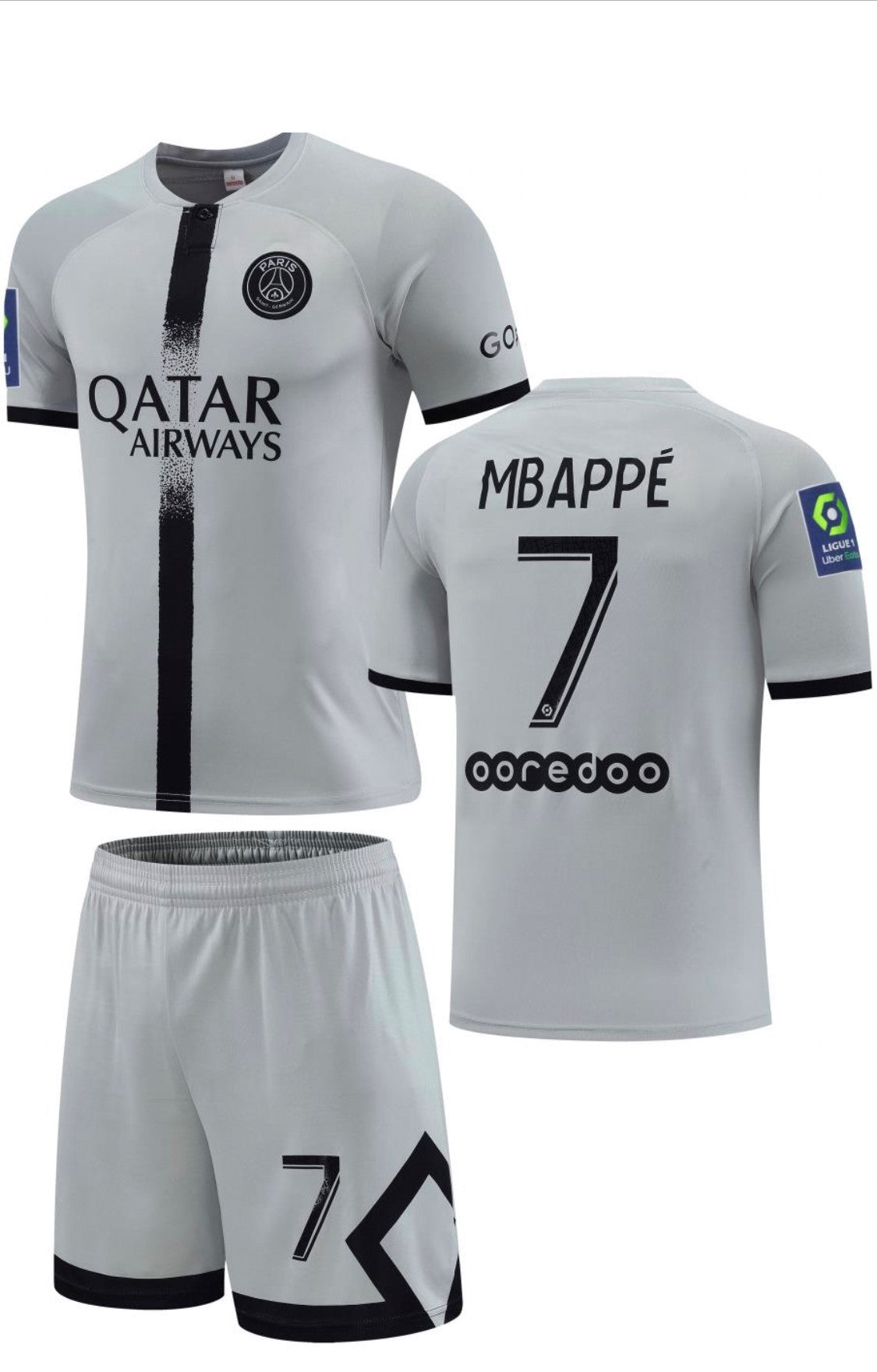 Football Jersey Paris saint Germain away jersey Mbappe number#7 22-23 (Psg jersey / specials / Harmony day /  shirt / soccer Jersey and shorts )