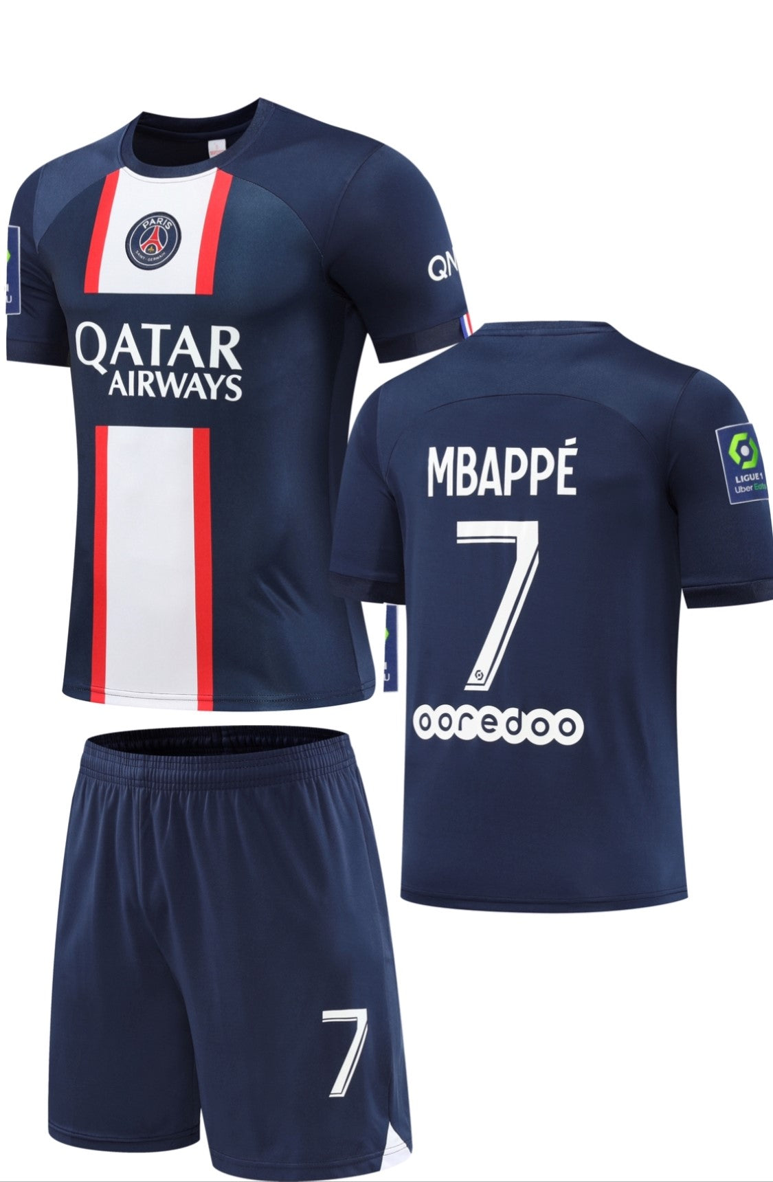Football Jersey Paris saint Germain home Mbappe number#7 22-23 (Psg jersey / Harmony day /  specials / Mbappe shirt / soccer Jersey and shorts )