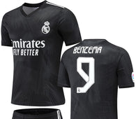 Football Jersey Real Madrid fc Away 2022-2023  Benzema #number9 ( soccer shirt / black shirt / soccer jersey / gift / specials / sports shirt)