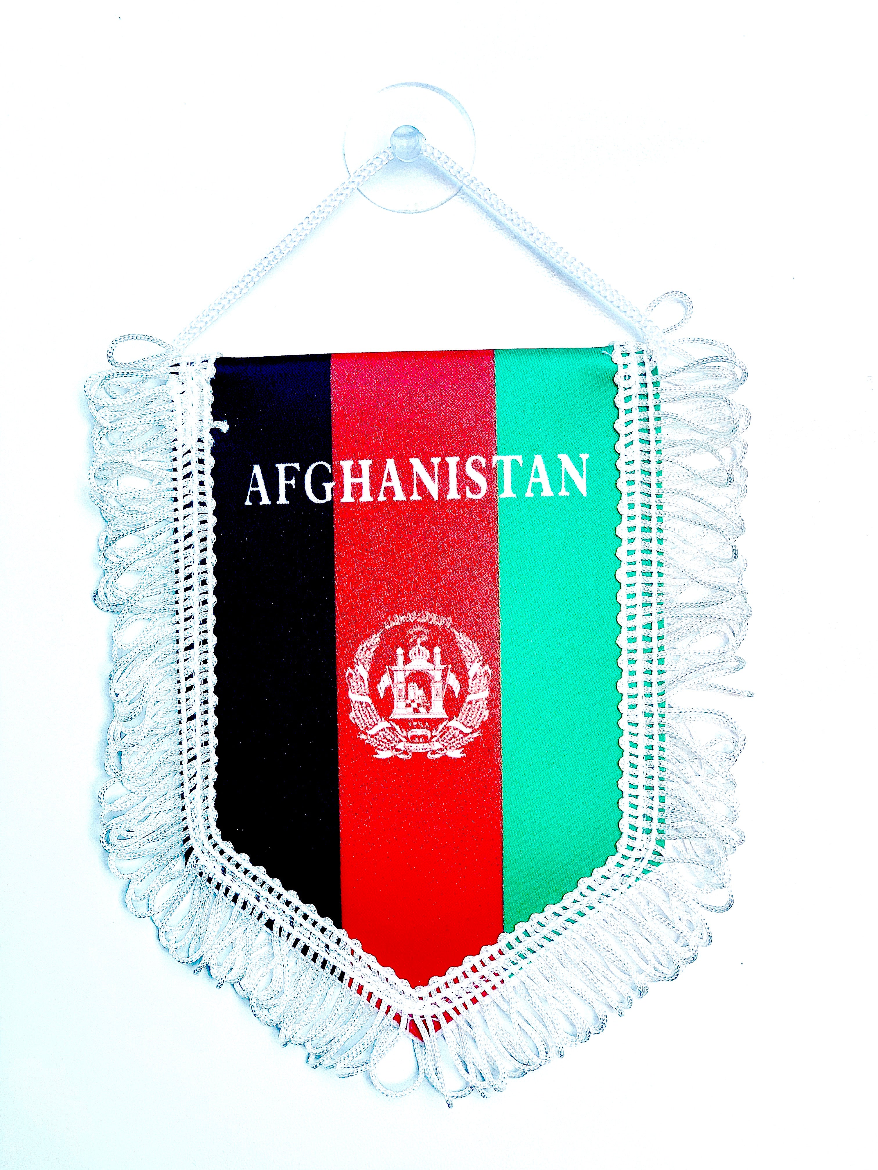 small car flag Afghanistan ( small banner / car banner / car accessory / small hanging flag / small pendant / country banner)