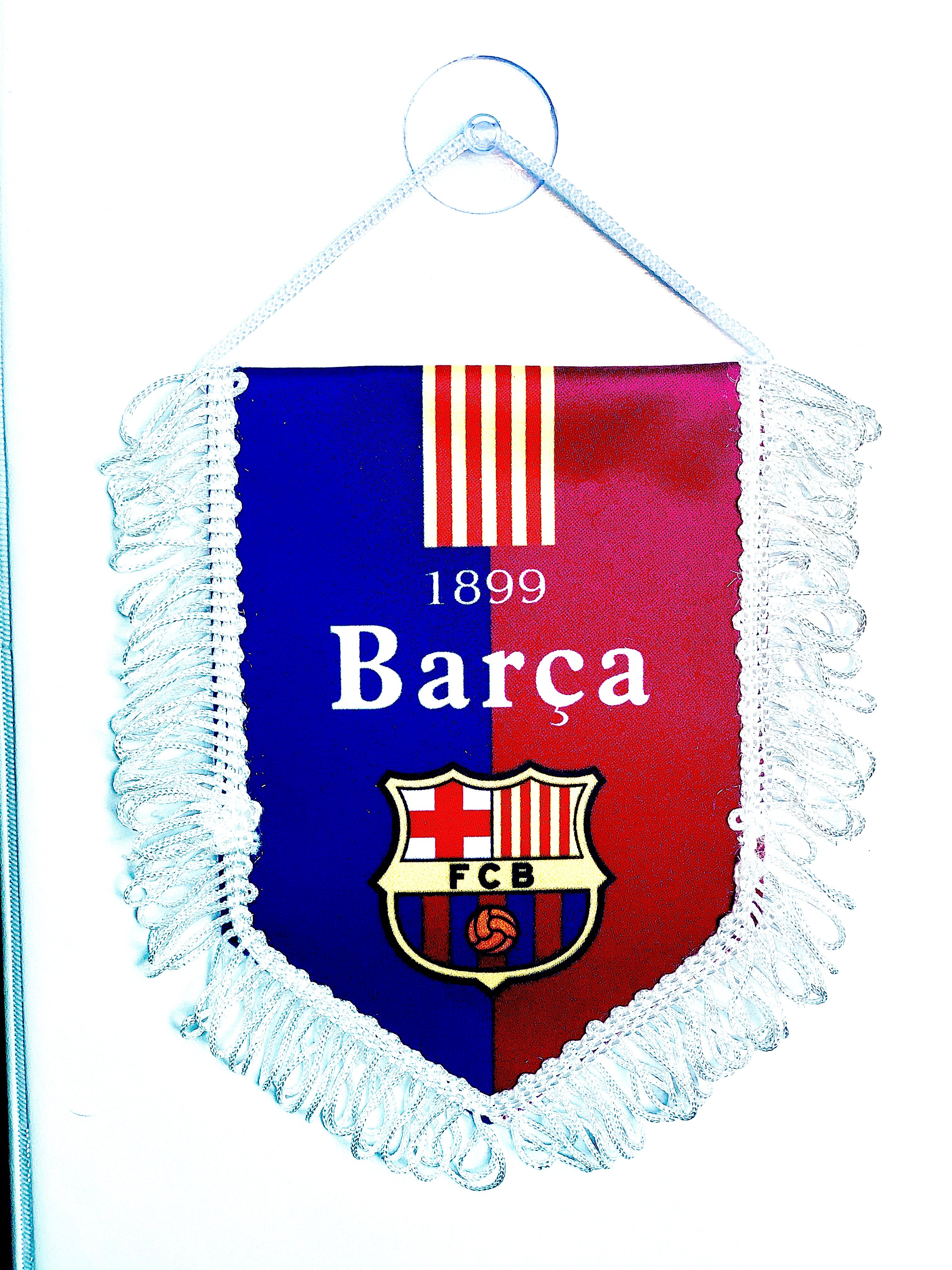 small car flag Barcelona fc ( Barca flag / small banner / car banner / car accessory / small hanging flag / small pendant / country banner)