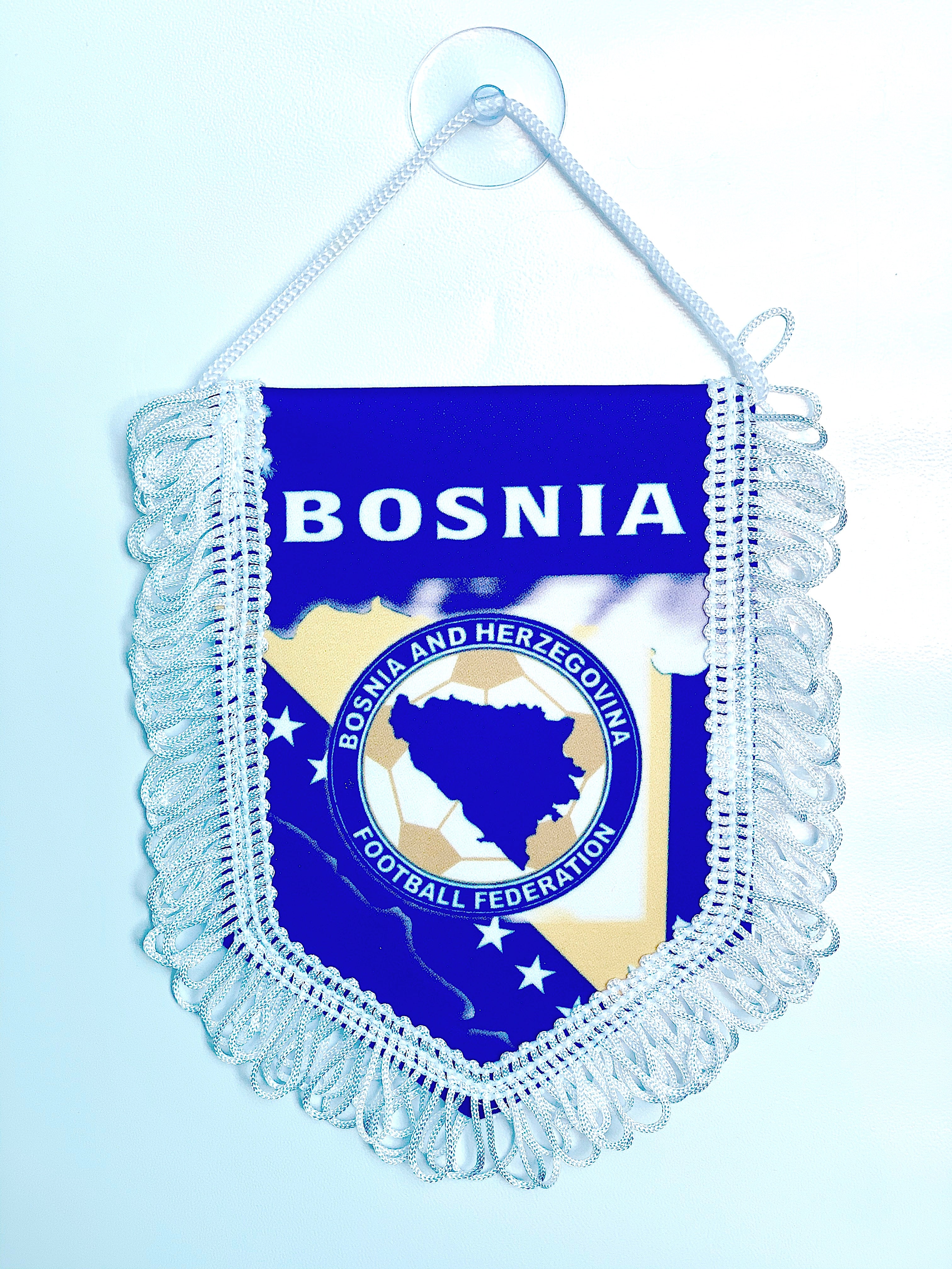 small car flag Bosnia ( Bosnian flag / small banner / car banner / car accessory / small hanging flag / small pendant / country banner)