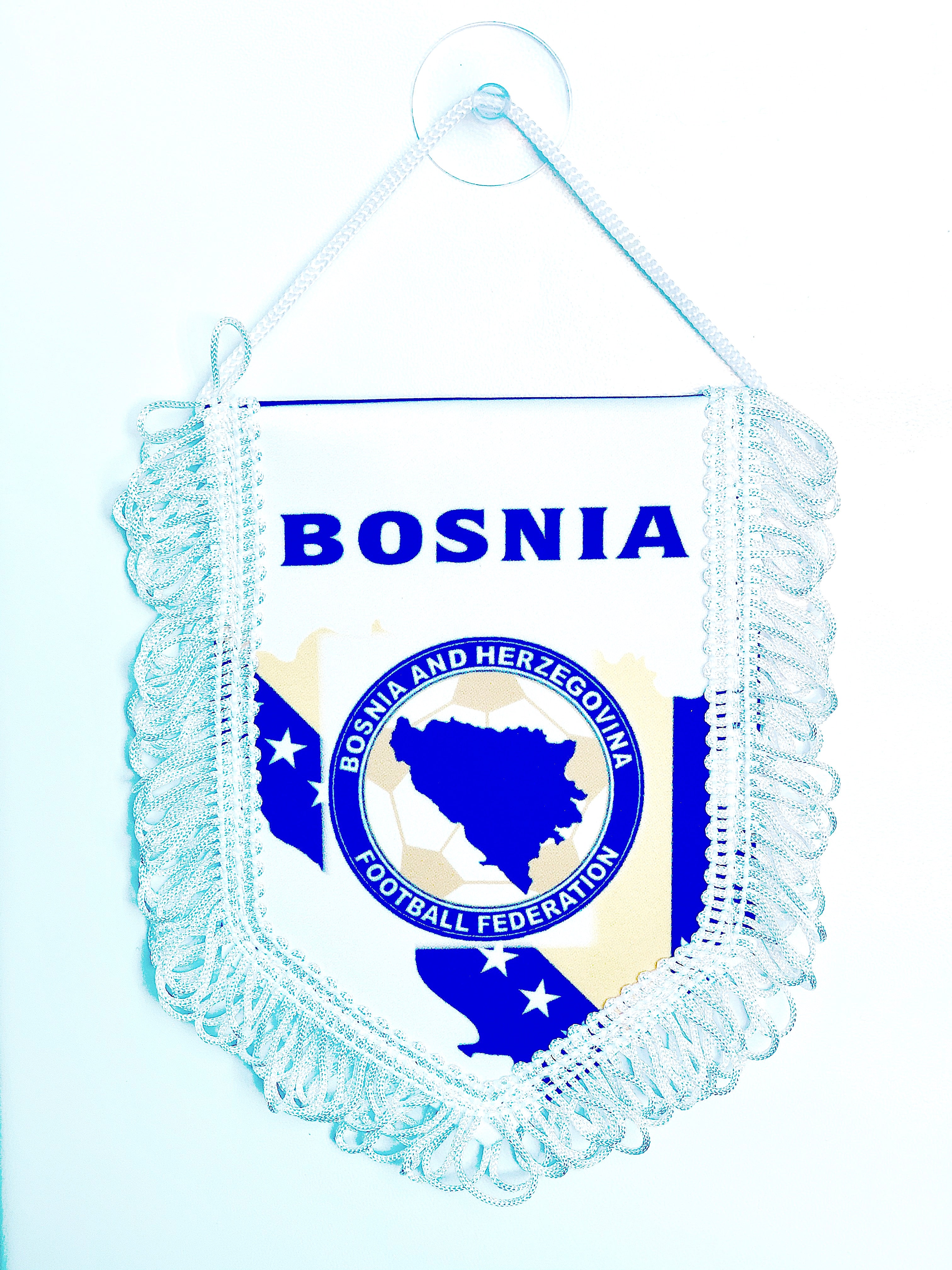 small car flag Bosnia ( Bosnian flag / small banner / car banner / car accessory / small hanging flag / small pendant / country banner)