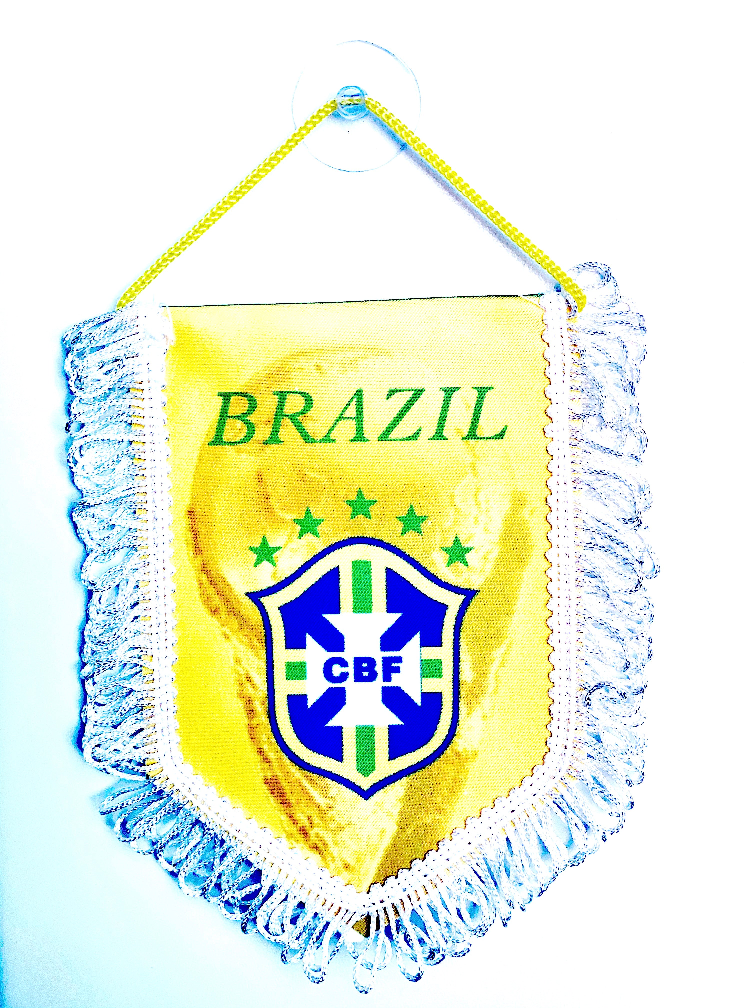 small car flag Brazil( Brasil flag / Brazilian flag / small banner / car banner / car accessory / small hanging flag / small pendant / country banner)