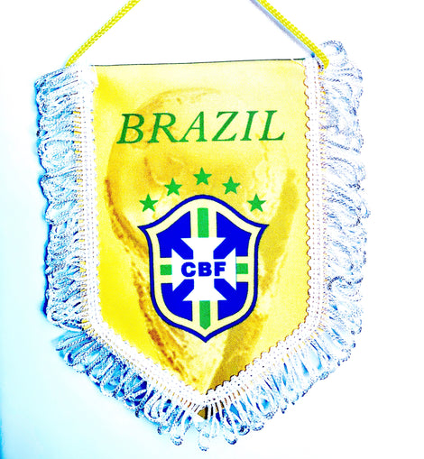 small car flag Brazil( Brasil flag / Brazilian flag / small banner / car banner / car accessory / small hanging flag / small pendant / country banner)