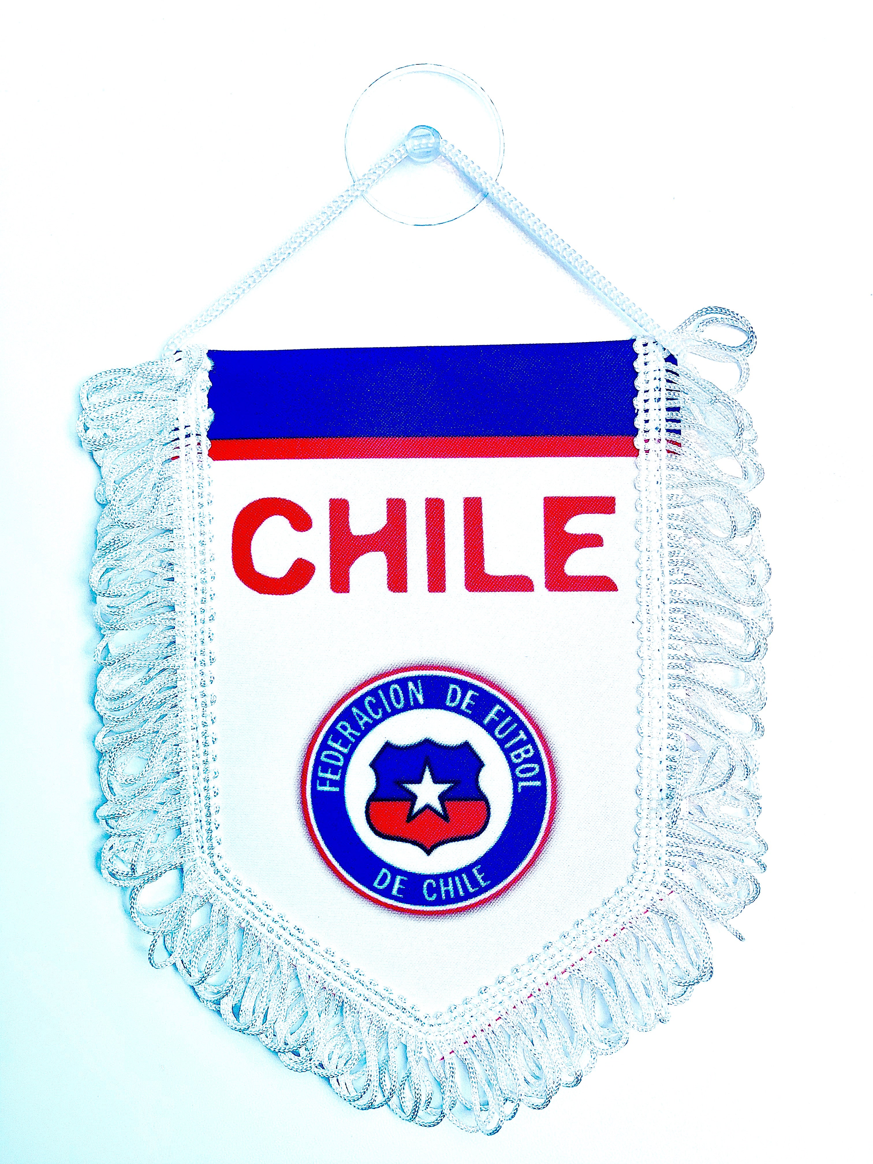 small car flag Chile ( Chilean banner / small banner / car banner / car accessory / small hanging flag / small pendant / country banner)