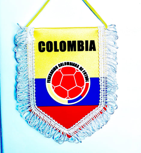 small car flag Colombia ( Colombian banner / small banner / car banner / car accessory / small hanging flag / small pendant / country banner)