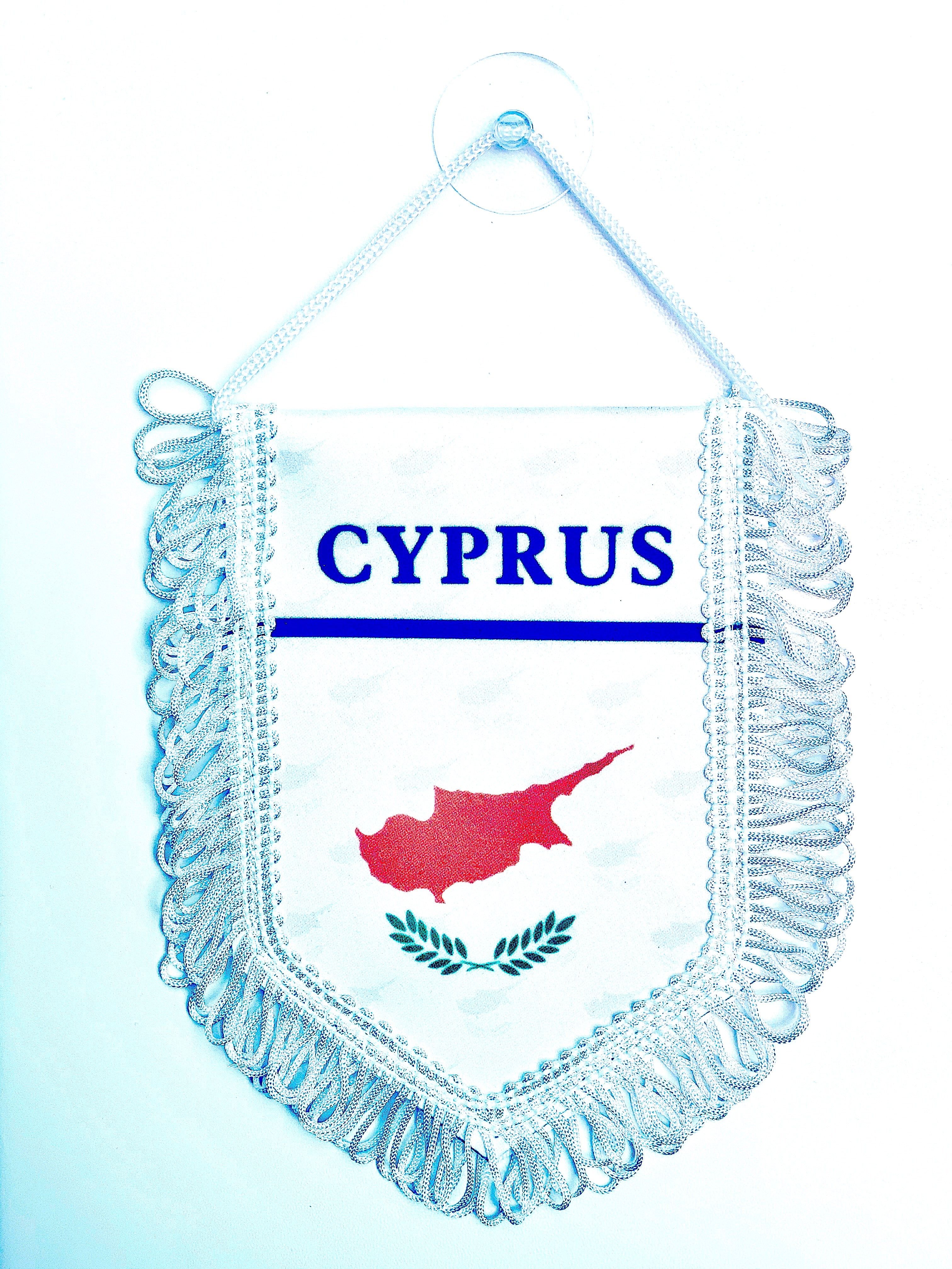 small car flag Cyprus (cyprian banner / small banner / car banner / car accessory / small hanging flag / small pendant / country banner)