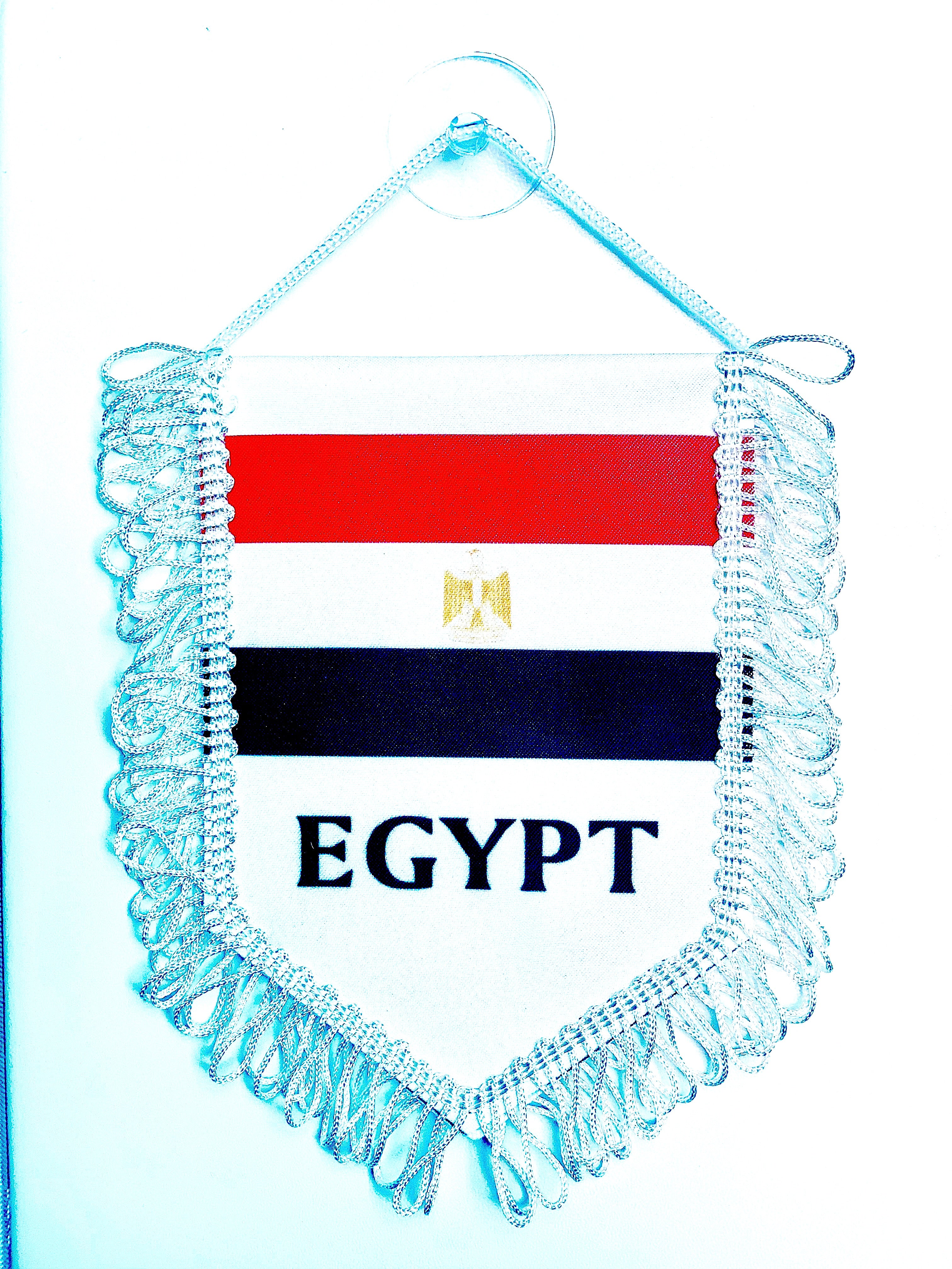 small car flag Egypt ( Egyptian banner / small banner / car banner / car accessory / small hanging flag / small pendant / country banner)