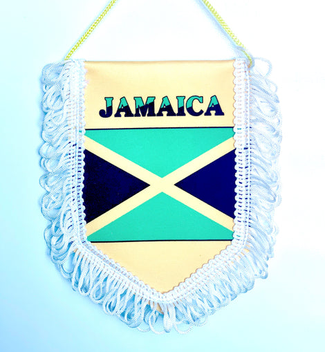 small car flag Jamaica( Jamaican banner / small banner / car banner / car accessory / small hanging flag / small pendant / country banner)