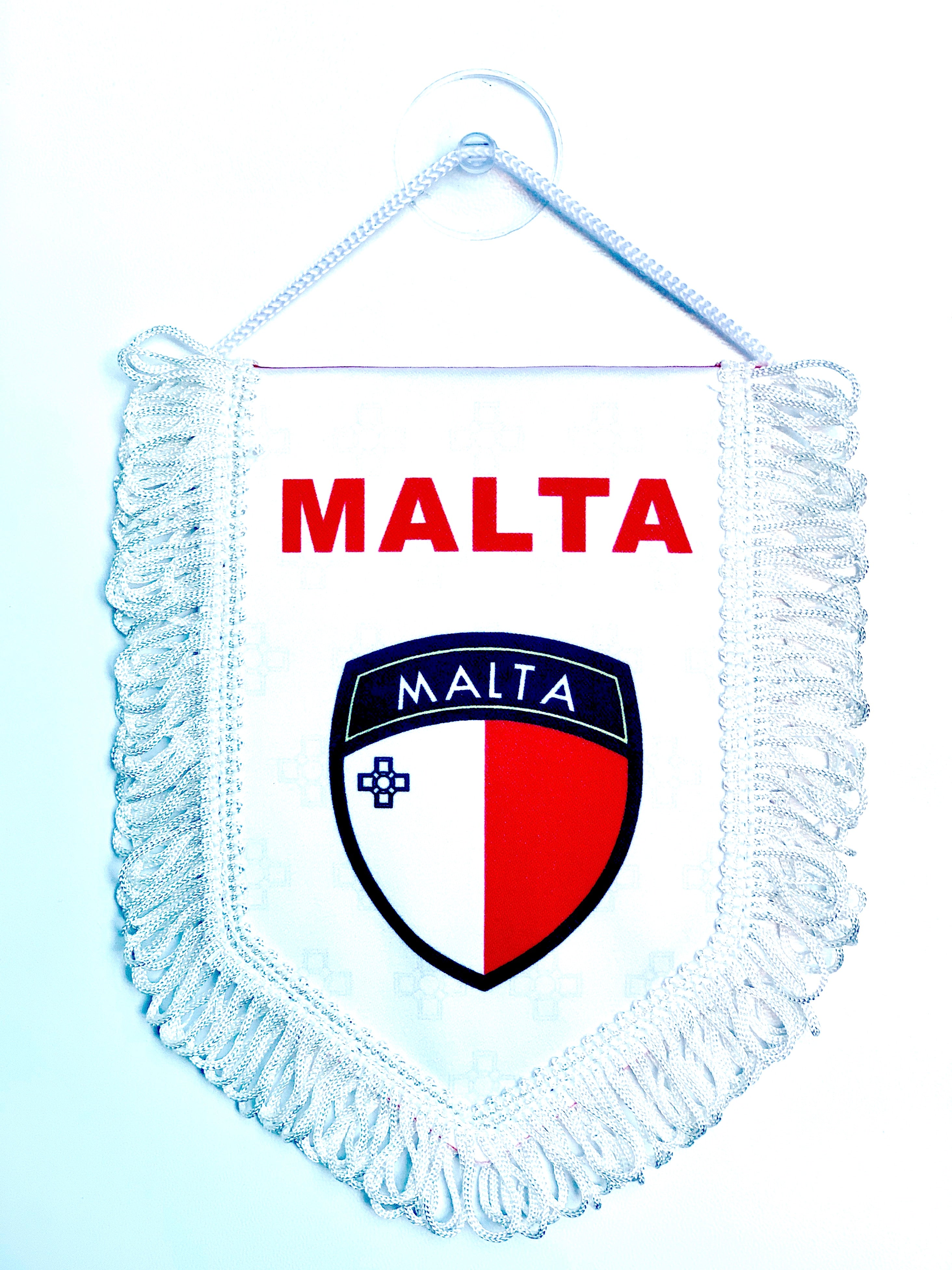 small car flag Malta ( males banner / small banner / car banner / car accessory / small hanging flag / small pendant / country banner)