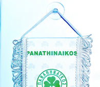 small car flag Panathiniakos ( small banner / car banner / car accessory / small hanging flag / small pendant / team banner)