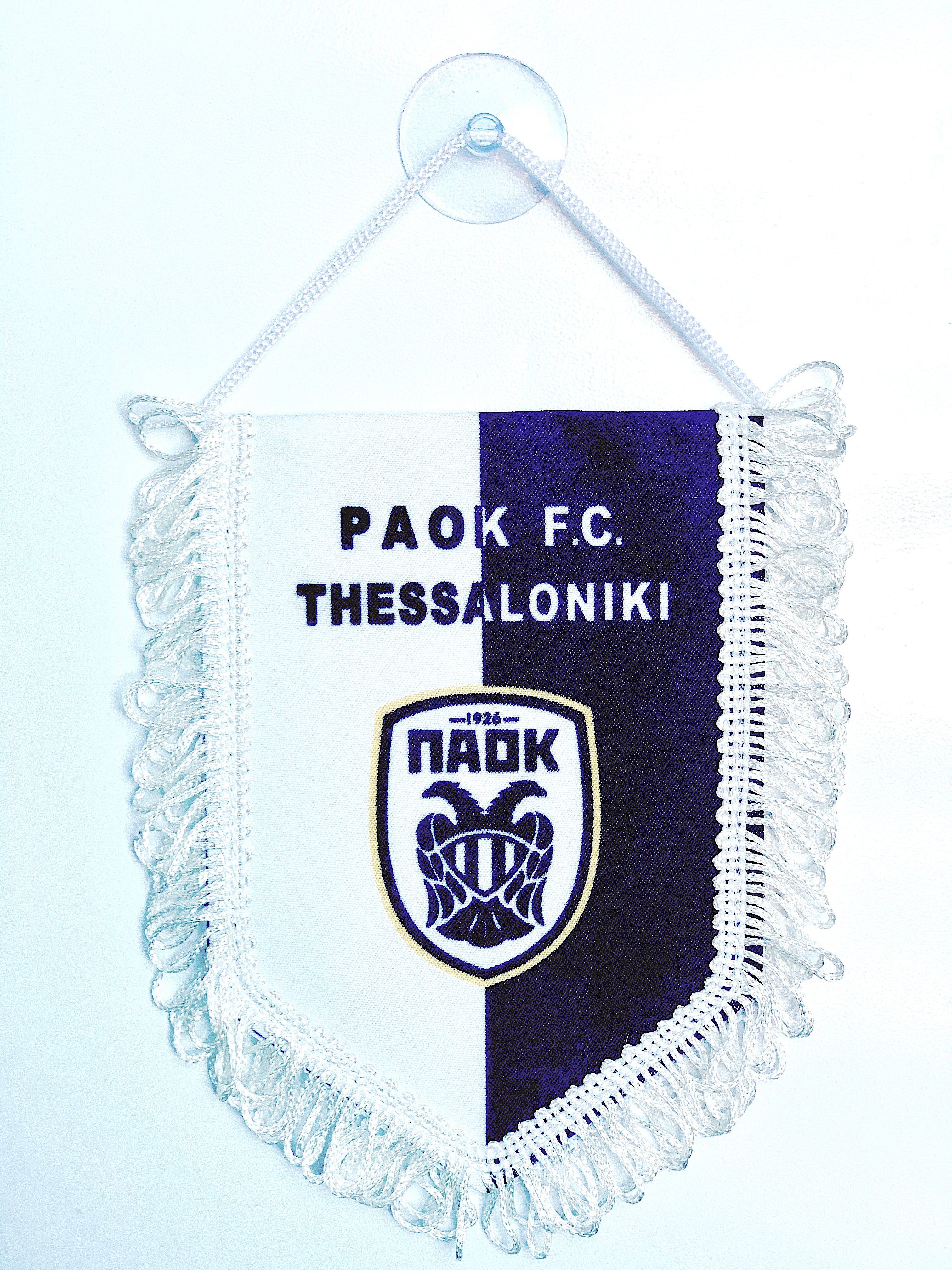 small car flag Paok ( small banner / car banner / car accessory / small hanging flag / small pendant / team banner)