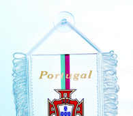 small car flag Portgal ( Portuguese banner / small banner / car banner / car accessory / small hanging flag / small pendant / country banner)